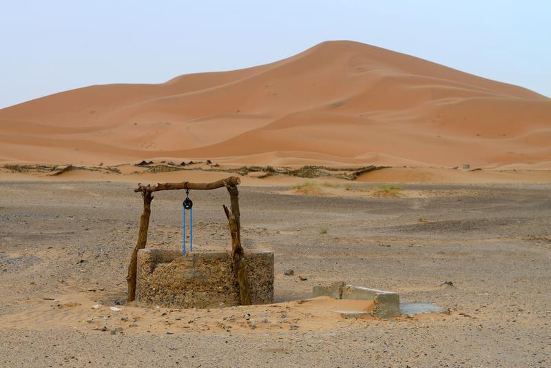 Water well in desert