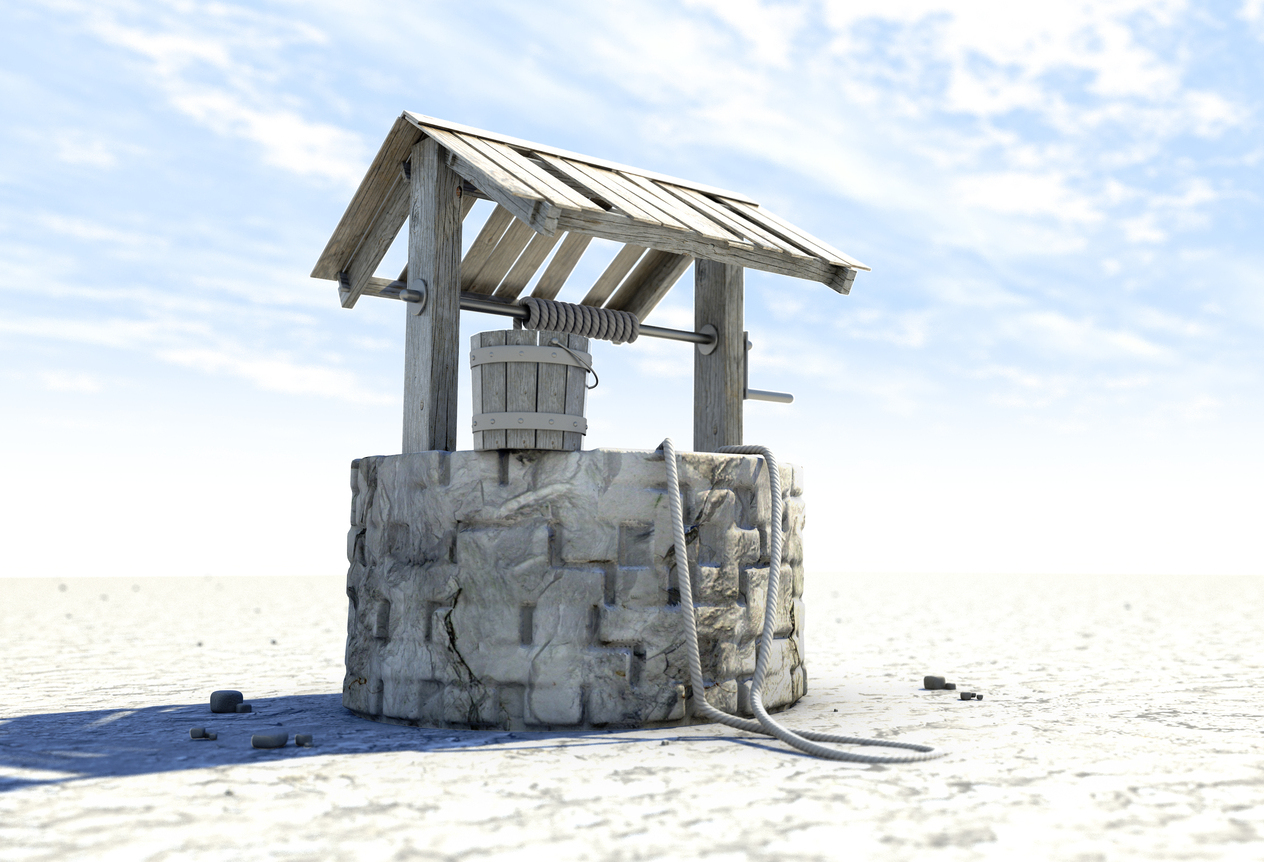 Well On Waterless Landscape